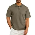 thumbnail image 1 of Camisetas de Manga Larga para Hombre Algodón Turndown Pullover Sólido Camiseta de Fitness, Mangas Cortas Deportes Y Blusa Casual, 1 of 7