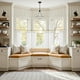 thumbnail image 4 of Cortinas de cocina Jinchan de lino plisadas, 36 cm, 2 paneles, 4 of 9