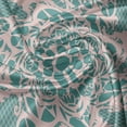 thumbnail image 7 of Ambesonne Mandala Valance & Curtain, Nostalgic Circle Blooms, 55"x24", Rose and Dark Cadet Blue, 7 of 7