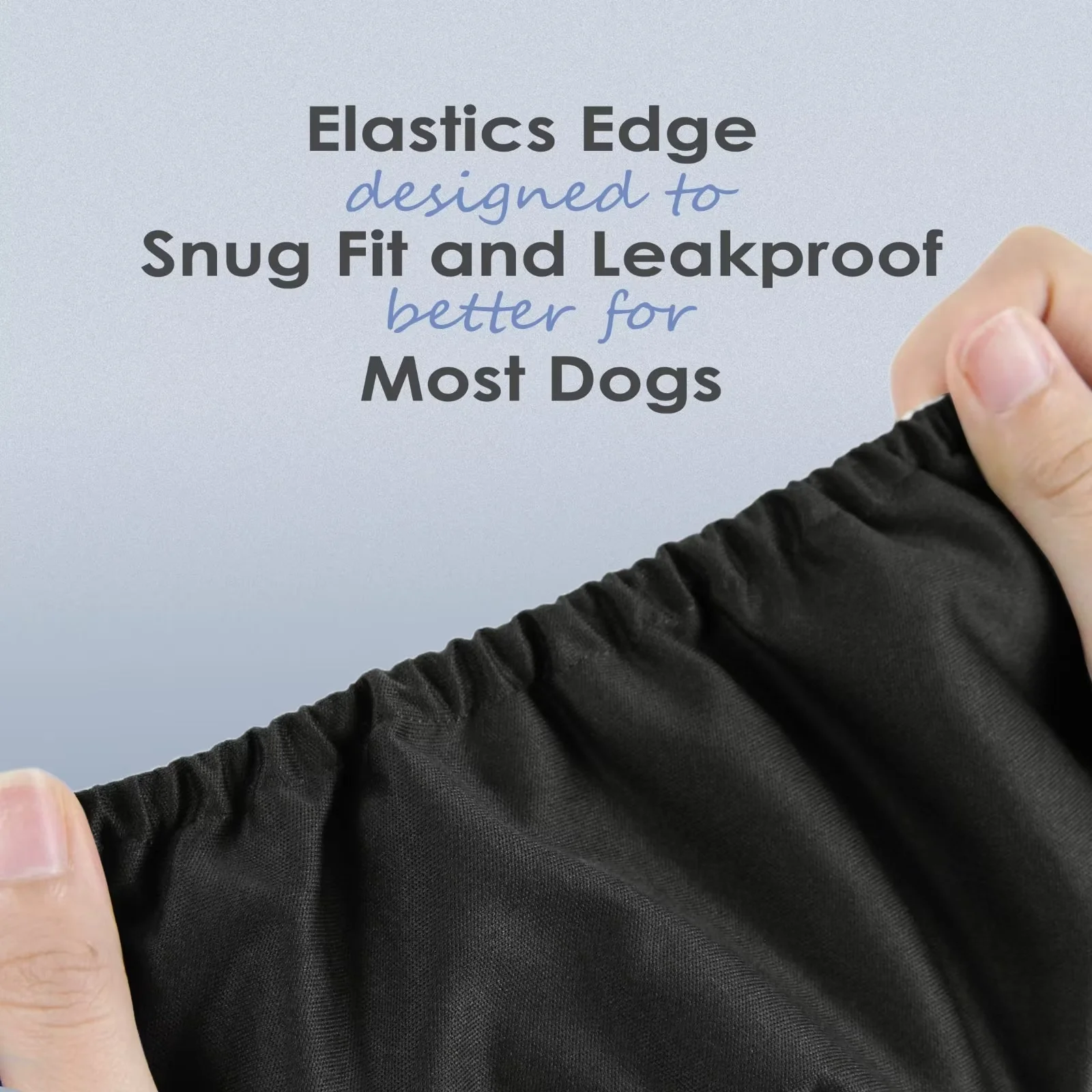 Wegreeco Pack of 3 Reusable Male Dog Belly Band, Washable Premium Male Dog Diapers, Super-Absorbent Dog Wraps, Large, Black