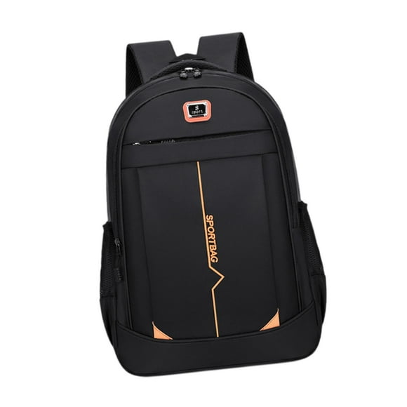 Mochila manai de gran capacidad para hombre jinwen bolso de estudiante de moda simple para viajar negro naranja