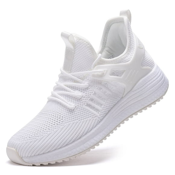 SDolphin White Tennis Shoes Women - Womens Running Walking Sneakers Gym Nursing Breathable Non Slip on Cushioned Cloud Shoes