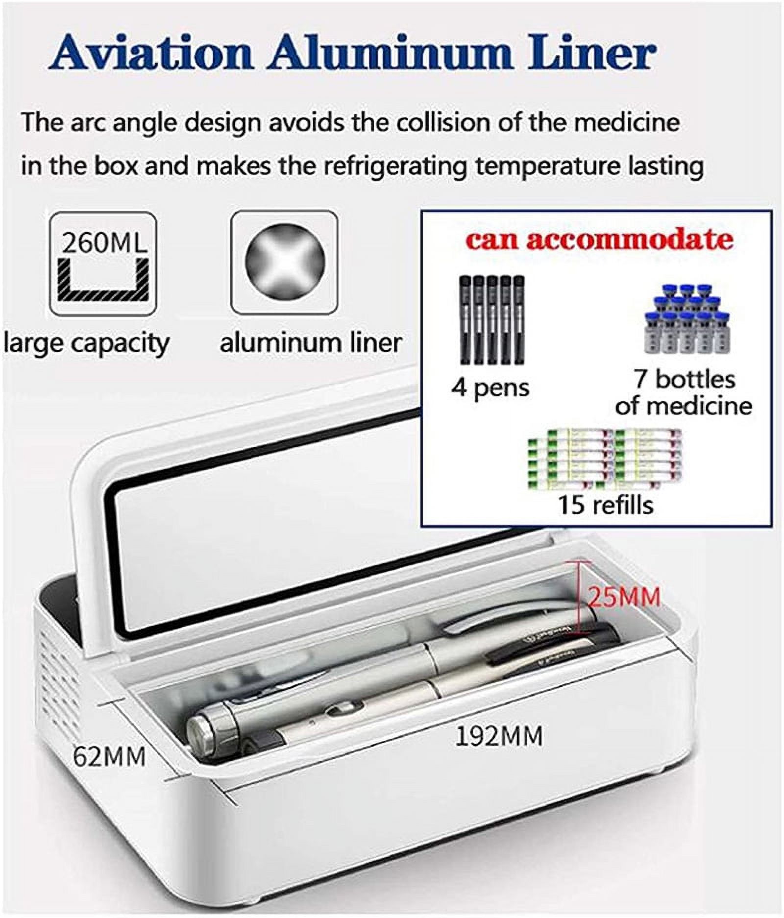 Small Fridge Cooler Insulin Cooler Case USB Mini Refrigerator Portable Insulin Bag