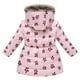 thumbnail image 2 of Gibobby Chamarra niñaNiñas pequeñas Invierno Manga larga Moda Grueso Cálido Con capucha Abajo Abrigo Paraks(Rosa, 5-6 Años), 2 of 5