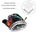 thumbnail image 6 of Salouo Neon Spectrum Cat Portrait for Oven Mitts and Potholders BBQ Gloves-Oven Mitts and Pot Holders Non-Slip Cooking Gloves for Cooking Baking Grilling (4-Piece Set), 6 of 6
