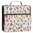 thumbnail image 5 of FORMRS Zipper Binder with Shoulder Strap 2-inch Ring 500 Sheet Capacity File Bag, Various Vegetables Pattern, 5 of 5
