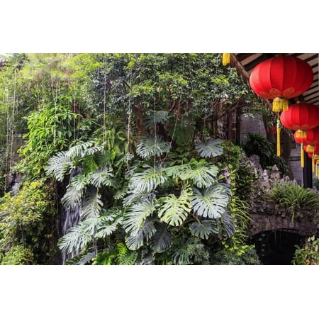 Garden Waterfall, Panxi Restaurant, Lichi Bay, Guangzhou, China Print Wall Art By Stuart
