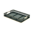thumbnail image 4 of Set of Two Black Rectangular Solid Wood Serving Tray With Handles, 4 of 5