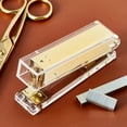thumbnail image 3 of Pen+Gear Acrylic Stapler, Gold Color, 20 Sheet Capacity, Multi-Function Hand Stapler, 3 of 7