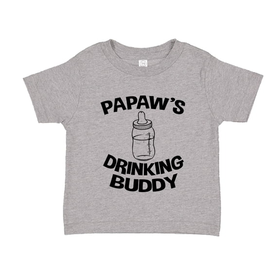 Papaw's Drinking Buddy Toddler T-Shirt 2T Athletic Heather