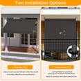 thumbnail image 6 of HOMEDEMO Manual Retractable Awning, 59"W x 118"H Retractable Side Bar 47-59", NO Drilling Awings for Backyard Garden Porch Outside Carbon gray, 6 of 7