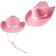 thumbnail image 3 of Sombrero vaquero The Dreidel Company, de fieltro rosa, 56 cm, para niños, 3 of 5