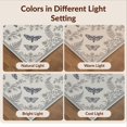 thumbnail image 7 of Design&I 5'x7' Washable Area Rug Wildflower Toile Botanical Scroll Border Vintage Moth Gothic Playful Expressive for Guest Room, Lounge, Apartment, Flatweave & Daily Traffic Ready, 7 of 7