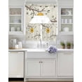 thumbnail image 3 of Bees Branches Swag Kitchen Curtains Sets for Windows 24 Inch Length, Farmhouse Spring Botanical Elegant Short Window Curtain Panels Swags Valances and Tiers 3 Piece Set for Cafe/Dining Room, 3 of 5