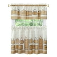 thumbnail image 2 of Achim Modern Farmhouse Polyester Light Filtering Tier and Valance Window Curtain Set, Tan, 58 x 36, 2 of 5