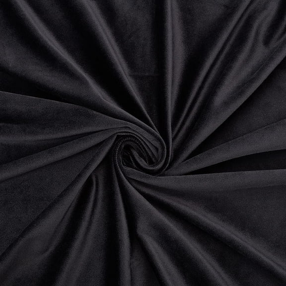 Black Velvet Upholstery Fabric 57x39" Spandex Chair Cover Pillow Drapes Material for DIY Sewing Apparel Costume Craft Projects Black