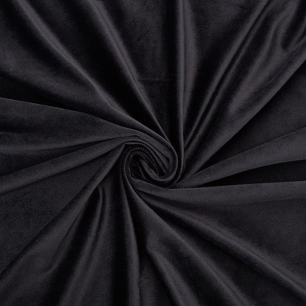 Tela de tapicería de terciopelo negro de 57x39" (145x99 cm), funda para silla, cojín, cortinas, material para proyectos de costura, confección, disfraces y manualidades.