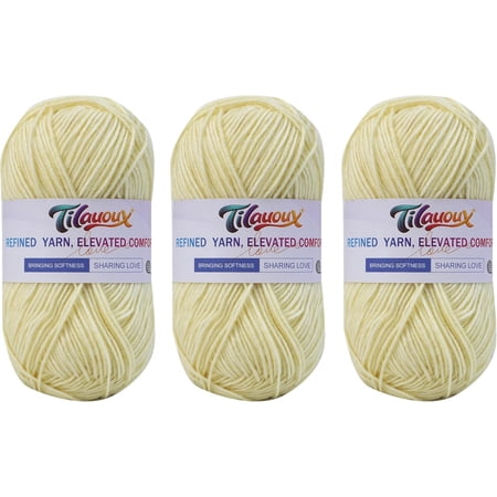 Cotton Acrylic Air-Spun Yarn – DK Light Worsted Weight#3 – 50g 130m Soft Fluffy Yarn for Crocheting & Knitting–Ideal for Baby,Amigurumi, Blanket