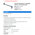 thumbnail image 2 of Front Left Sway Bar Link - Compatible with 2011 - 2017 Nissan Quest 2012 2013 2014 2015 2016, 2 of 2