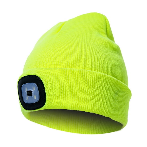 Unisex LED Beanie Hat, Washable Knitted Warm Headlamp Cap for Winter Outdoor and Gifts 1PC