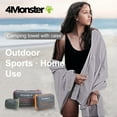 thumbnail image 2 of 4Monster Camping Towel Microfiber, Fast Drying Travel Towel, Grey, M, 2 of 8