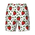 thumbnail image 4 of Lsque Mens Swim Trunks Strawberry Pattern - Bathing Suit Compression Liner - Beach Swim Shorts Swimwear - (S-3XL) - Stretch Quick Dry -Small, 4 of 9