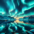 thumbnail image 6 of Acheng Aurora Borealis Water Reflection Round Tablecloth 100% Polyester Fiber Tablecloths 46-50, 6 of 8