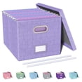 thumbnail image 1 of Organizador de archivos Oterri Lavender, caja de almacenamiento de archivos con forma de carta, 1 of 7