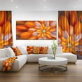 thumbnail image 4 of Designart Massive Orange Fractal Flower Canvas Wall Art, 4 of 4
