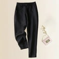 thumbnail image 2 of YWDJ Teacher Pants for Women Trendy Casual Womens Elastic Waist Cropped Trousers Bottoms Sports Wear Pants Black M, 2 of 4