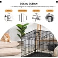 thumbnail image 5 of Dog Crate Wire Metal Dog Kennel w/Leak-Proof Pan & Divider Panel, Double Door Folding Dog Crate for Small, Medium & Large Dog Crate Indoor Cage,30'', 5 of 6
