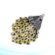 thumbnail image 4 of Broche de aleación con forma de erizo amarillo y gotas de aceite de cristal tachonado, 4 of 7