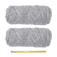thumbnail image 1 of Hilo para camisetas Uxcell para ganchillo con gancho 2 paquetes 130 yardas hilo floral gris, 1 of 6