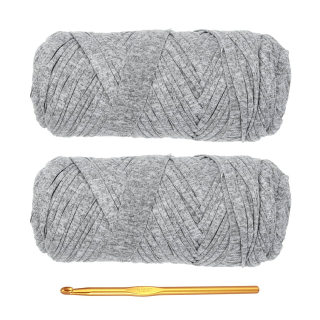 Hilo para camisetas Uxcell para ganchillo con gancho 2 paquetes 130 yardas hilo floral gris