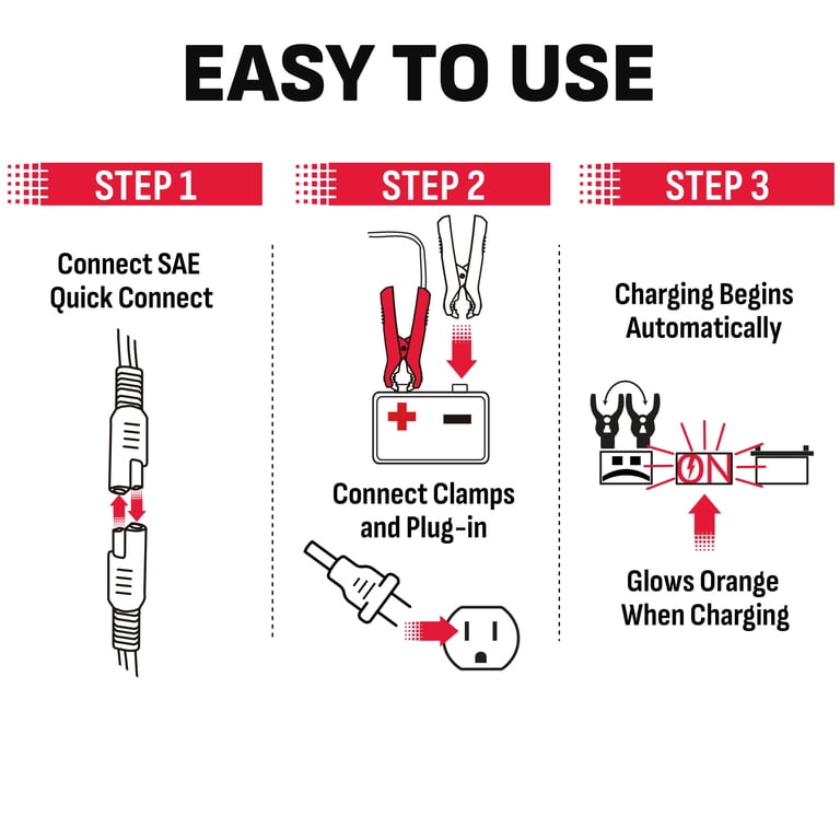 Schumacher battery charger clamp connection diagram