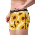 thumbnail image 2 of Yiaed Vintage Marble Pattern Sunflower Print Men's Soft Cotton Boxer Shorts Breathable Boxers Underwear Moisture-Wicking Underwear Stretch Boxer Briefs for Man-XX-Large, 2 of 5