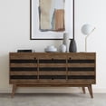 thumbnail image 4 of Simpli Home Clarkson SOLID ACACIA WOOD 60 inch Wide Mid Century Sideboard Buffet in Rustic Natural Aged Brown, 4 of 7