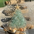 thumbnail image 4 of sunsanly Coastal Christmas Ornament Hanging Sea Glass Pieces Light Catcher Beach Glass Suncatcher on Acrylic Circle for Window Tree Decor, 4 of 7