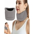 thumbnail image 1 of Neck Brace for Neck Pain & Snoring Relief - Adjustable Memory Foam Cervical Collar with Ice Silk, Soft Support Brace for Sleeping, Stabilizes Vertebrae & Aligns Cervical Spine,Grey,L, 1 of 9