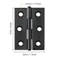 thumbnail image 5 of 20 bisagras pequeñas para puerta de acero inoxidable, bisagras plegables a tope, muebles para el hogar, bisagras para puerta de gabinete de piano con tornillos de acero inoxidable (negro, 2 pulgadas), 5 of 5