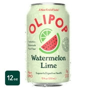 OLIPOP Prebiotic Soda, Watermelon Lime, 12 fl oz