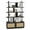 black, variant on 5-Tier Industrial Bookcase with Metal Frame and Storage Cabinet, 71.1" Tall - Features Open Display Shelves and Closed Door Compartment for Living Room