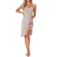 thumbnail image 2 of INSPIRE CHIC Women's Sleepwear Lace Cute Nightgown Sleeveless Ruffle Thigh Length Nightdress Lingeries M Beige, 2 of 6