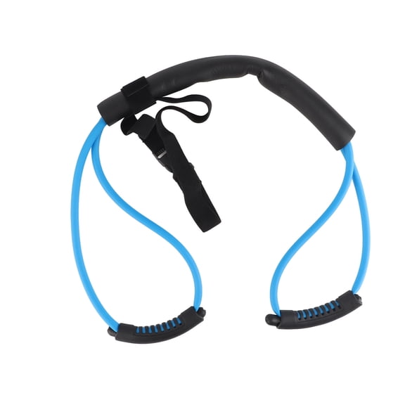 Xirurus 25LB Blue Resistance Band with Padded Handles – Versatile Arm, Back & Pilates Strength Training for Home & Travel