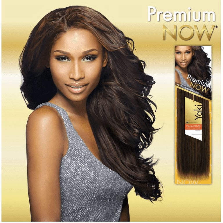 SENSATIONNEL Argan Oil Hair Extension - Brown and Black YAKI 14” 1B Amazon.com : Sensationnel Empire yaki human hair - Tangle  main image 4