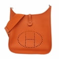 thumbnail image 1 of Pre-Owned Hermes Hermès Evelyn 3PM Shoulder Bag, Taurillon Clemence Leather, Terre Battue, Z..., 1 of 10