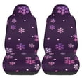 thumbnail image 2 of Fotbe Purple Snow Flakes Pattern Automotive Seat Covers for Cars Trucks and SUVs – Car Seat Covers for Front Seats,Protective Seat Covers,Vehicle Seat Covers, Set of 2, 2 of 9