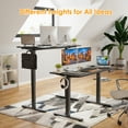 thumbnail image 3 of STARY Electric Standing Desk 48"x24", Adjustable Height Sit Stand Desk with Splice Board for Home Office, Black, 3 of 8