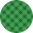 thumbnail image 1 of Ahgly Tapis Rond Lavable en Machine Intérieur Transitionnel Vert, 5 Pieds Rond, 1 of 7