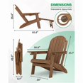 thumbnail image 2 of WINSOON All-Weather HDPE Adirondack Chair, Folding Design, Wide Seat with Cup Holder for Garden, Yard & Patio,Baby Blue, 2 of 5